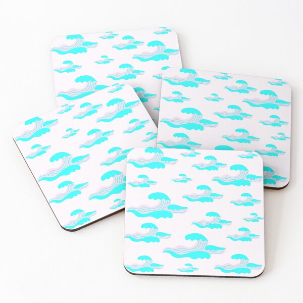 Item preview, Pink and Blue Waves All Over designed and sold by fontspree.