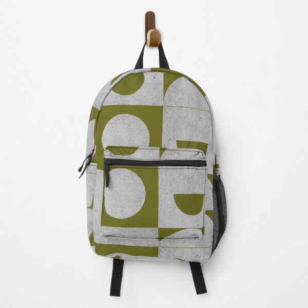 Item preview, Mid-century Concrete Moon Grey and Olive Green designed and sold by QuestingPixel.