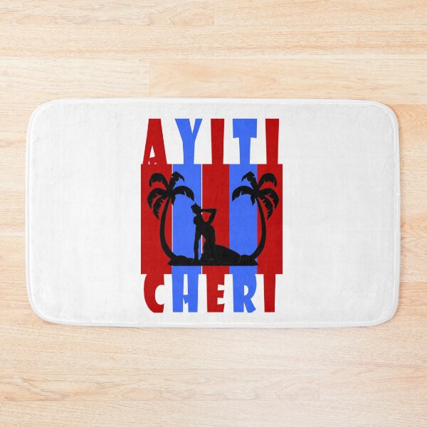 Item preview, Ayiti Cheri Haiti Neg Mawon Palm Trees Vintage Red Blue designed and sold by gigipl7.