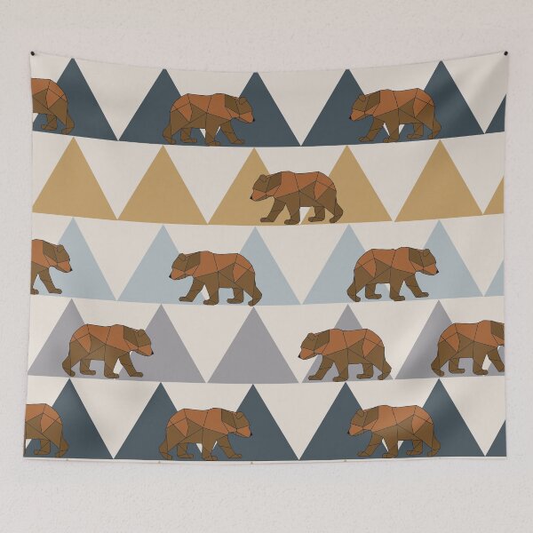 Item preview, Geometric Bears and Mountains designed and sold by Mommyisakeeper.