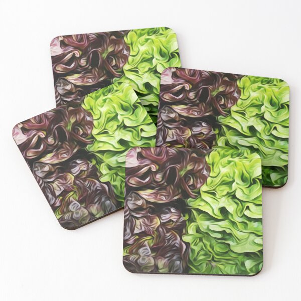 Item preview, Play of waves with lettuce natural pattern red-green *photo design designed and sold by kikidu21.