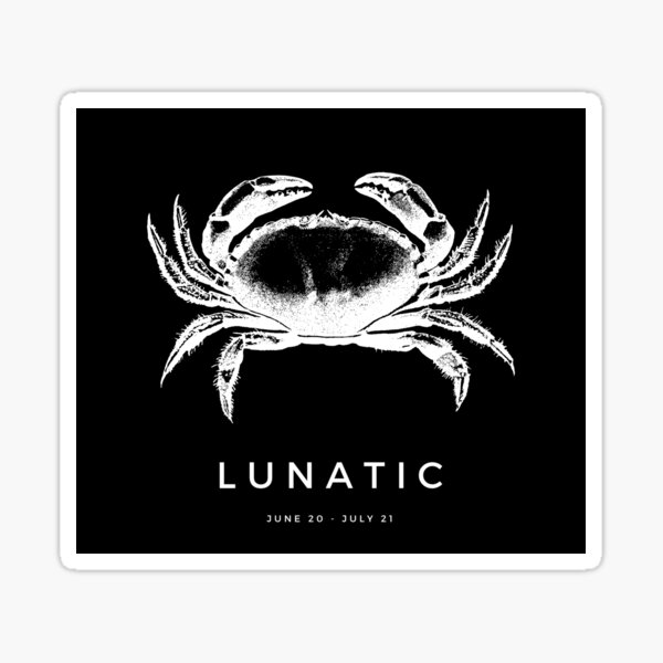 Cancer 'Lunatic' Dark Zodiac Sticker