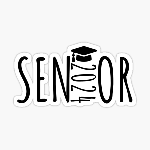 "senior 2024" Sticker for Sale by cyzhang20 Redbubble