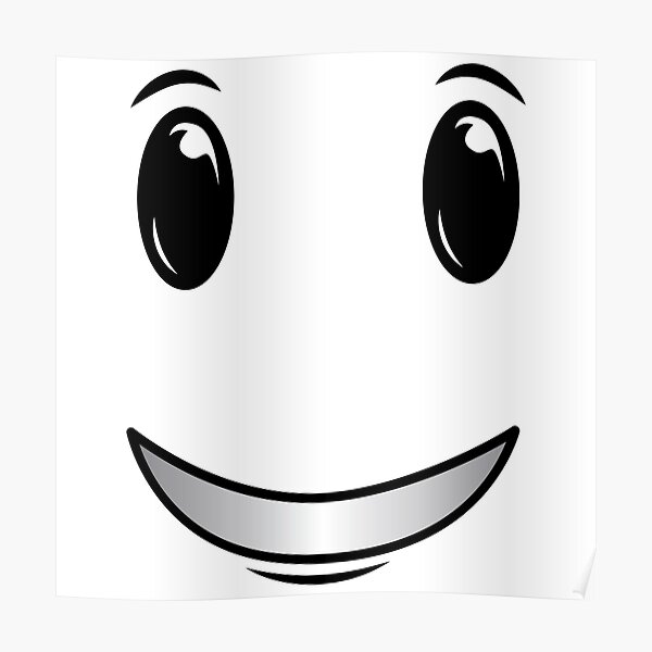 Roblox Smile Posters Redbubble - roblox face tattoo