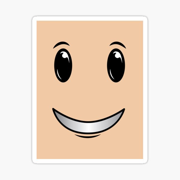 Roblox Smile Stickers Redbubble - roblox normal face decal