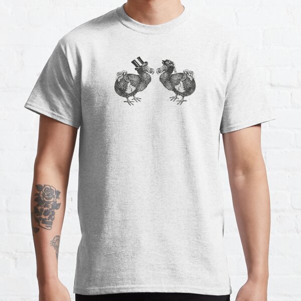 Mr and Mrs Dodo | Dodo Couple | Vintage Dodos | Black and White | Classic T-Shirt