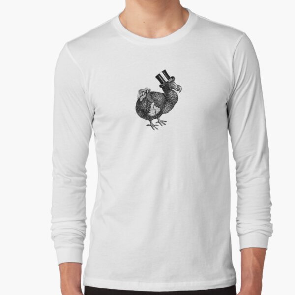 Mr Dodo | Vintage Dodos | Black and White |  Long Sleeve T-Shirt