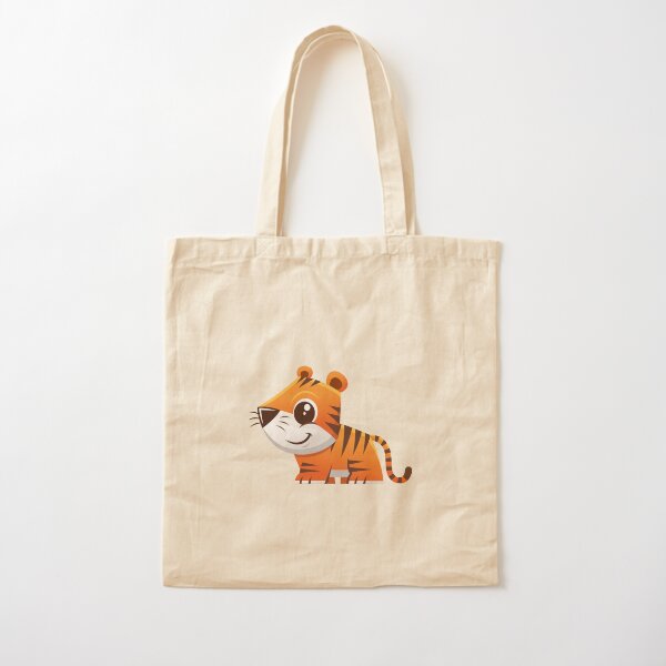 Cute Tiger Cotton Tote Bag