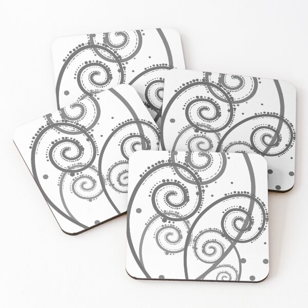 Item preview, Glojag gray spirals designed and sold by Glojag.