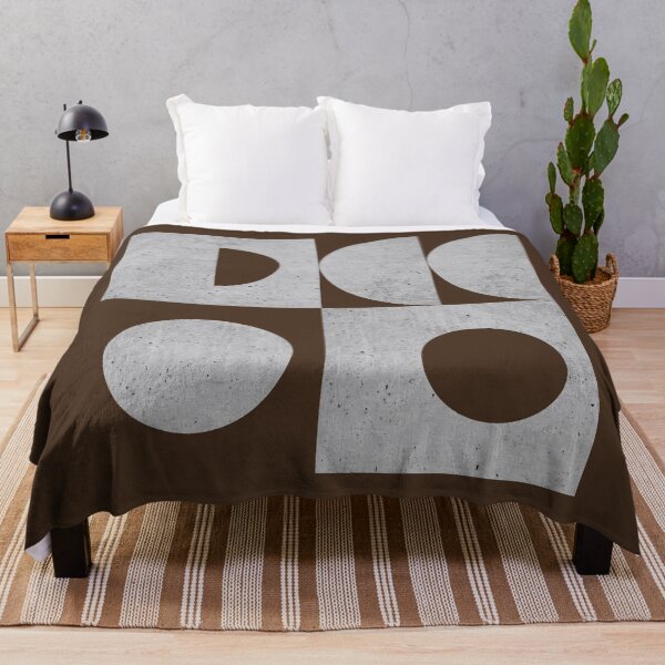 Item preview, Mid-century Concrete Moon Grey and Chocolate Brown designed and sold by QuestingPixel.