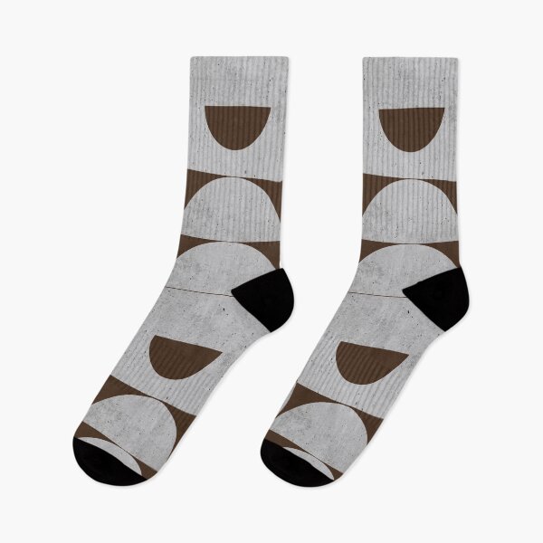 Item preview, Mid-century Concrete Moon Grey and Chocolate Brown designed and sold by QuestingPixel.