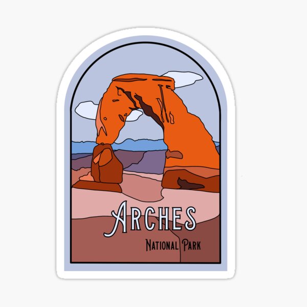 Item preview, Arches National Park Sticker designed and sold by jolenegraceart.