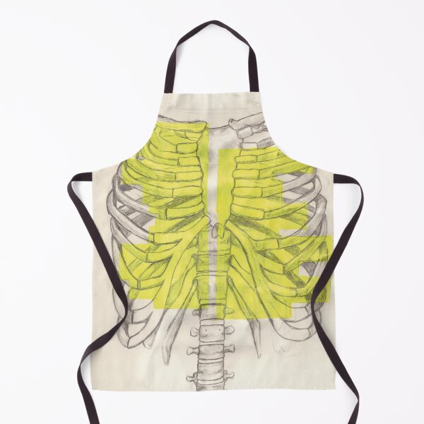 Item preview, vintage drawing of a thoracic skeleton ribs designed and sold by Finnschy.