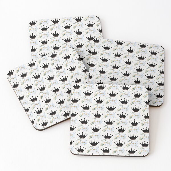 Item preview, Amazing White Flowers and Black Queen Crowns designed and sold by fowons.