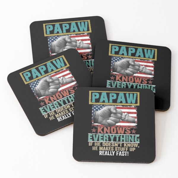 Item preview, Vintage Hand Flag Papaw Knows Everything Fathers Day Gift  designed and sold by anniet33.