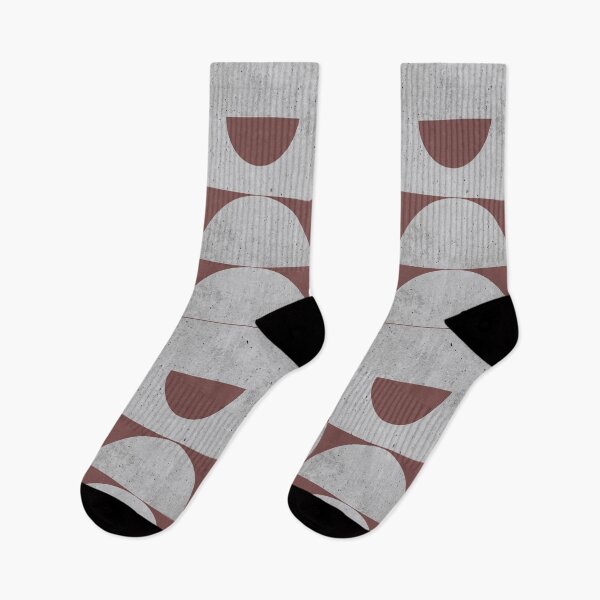 Item preview, Mid-century Concrete Moon Grey and Dark Pink designed and sold by QuestingPixel.