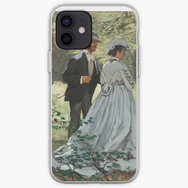 Impressionist Painting Bazille and Camille (1865) by Claude Monet iPhone Soft Case