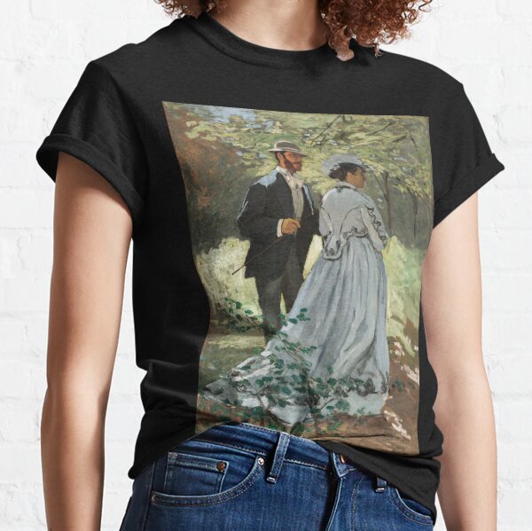 Impressionist Painting Bazille and Camille (1865) by Claude Monet Classic T-Shirt