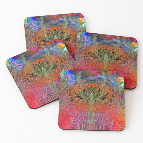 Item preview, Flame Flower (bold primary colors fractal) designed and sold by Discordant Dreams Art.