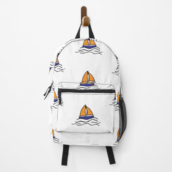 Item preview, Sailboat in waves (blue yellow) designed and sold by NautilusMare.