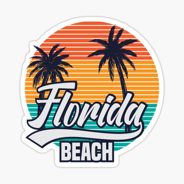 Retro Florida Beach - Cool Sticker