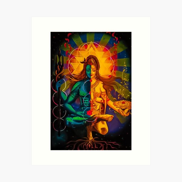 Item preview, ShivShakti God Shiva and Godesss Parvati  designed and sold by banothsonu.