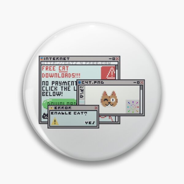Item preview, Wink Cat Computer Desktop Pixel Art designed and sold by VerticalTakeoff.