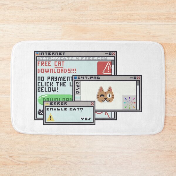 Item preview, Wink Cat Computer Desktop Pixel Art designed and sold by VerticalTakeoff.