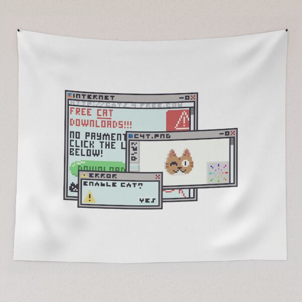 Item preview, Wink Cat Computer Desktop Pixel Art designed and sold by VerticalTakeoff.