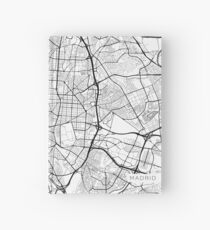 Madrid Map, Spanien - Schwarz und Weiß Notizbuch