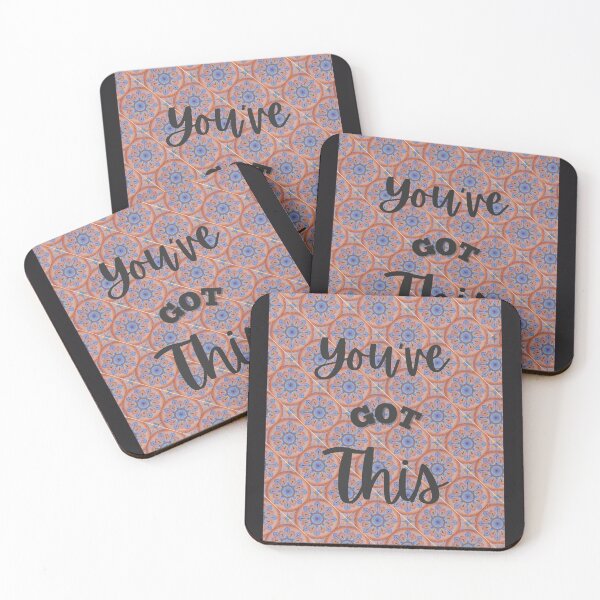Item preview, Mandala tiles with motivaltional quote designed and sold by Craftivity.