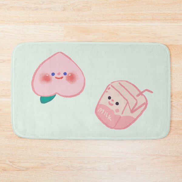 Item preview, I draw soft pastel pink kawaii peach and strawberry milk carton designed and sold by RansRoom.