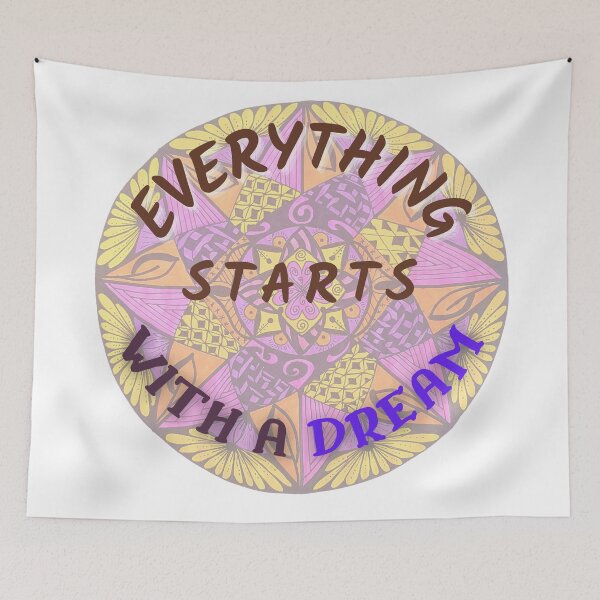Item preview, Everything starts with a dream designed and sold by Craftivity.