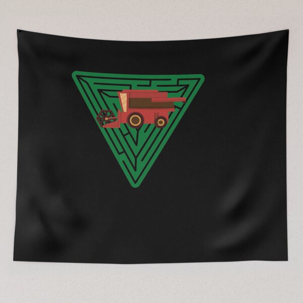 Item preview, Maehdrescher mit Farmer auf dem Bauernhof Dreieck designed and sold by Spirit-Designs.