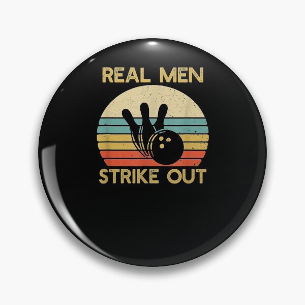 Item preview, Mens Real Men Strike Out Bowling Dad Bowler Gift  designed and sold by maizreo.