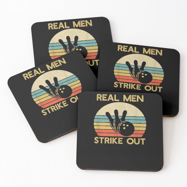 Item preview, Mens Real Men Strike Out Bowling Dad Bowler Gift  designed and sold by maizreo.