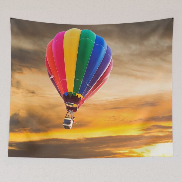 Artikelvorschau, Panorama, Breitbilddrucke, Wandteppiche, Wandteppiche, Decken, Heißluftballon-Wandkunst, Naturszene, Natursonnenuntergänge, Cottage-Szene entworfen und verkauft von eyesight4vision.