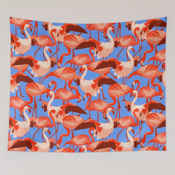 Item preview, Flamingoes blue designed and sold by Iojofruits.