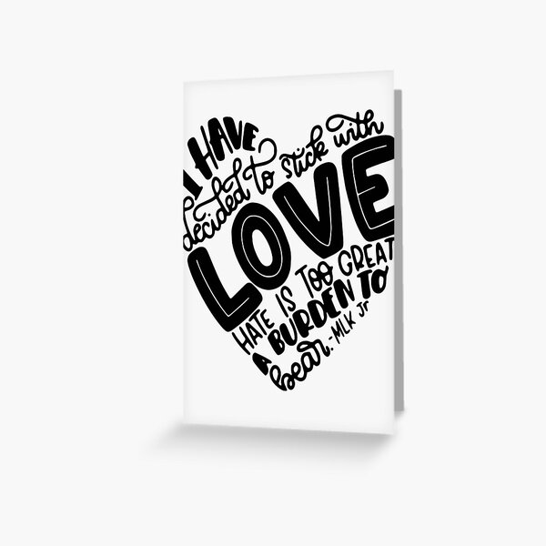 Quotes By Martin Luther King J| Perfect Gift Greeting Card