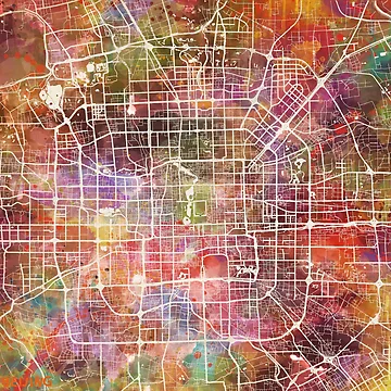 Artwork thumbnail, Beijing map by MapMapMaps