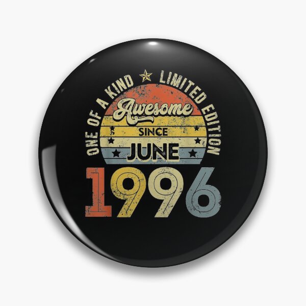 Item preview, Retro June 1996 25th Decorations Bday 25 Years Old Men Women  designed and sold by anniet33.