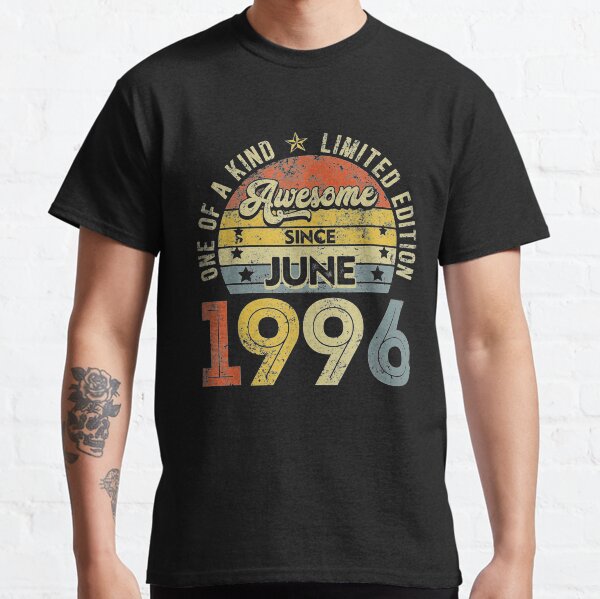 25Th Birthday Decoration July 1996 Men Women 25 Years Old T-Shirt for Men Women