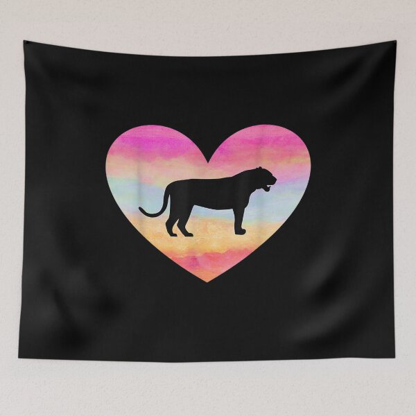 Item preview, I Love Tigers Heart Feline Big Cat Lover Colorful Sunset  designed and sold by maizreo.