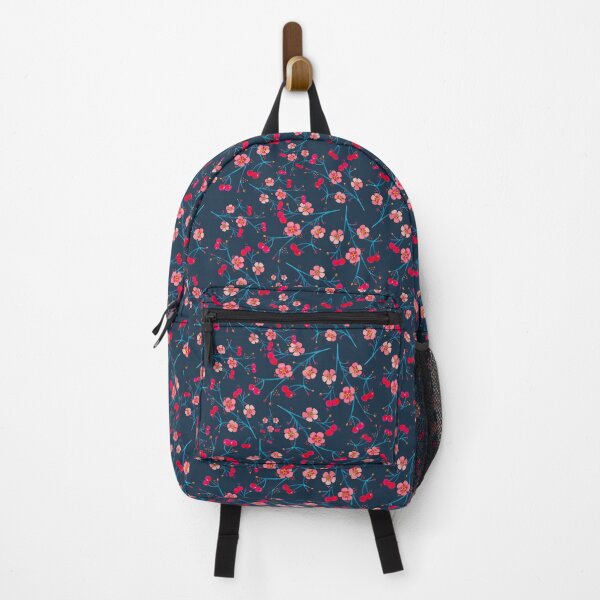 Item preview, Navy Cherries & Blossoms designed and sold by lizart-creative.