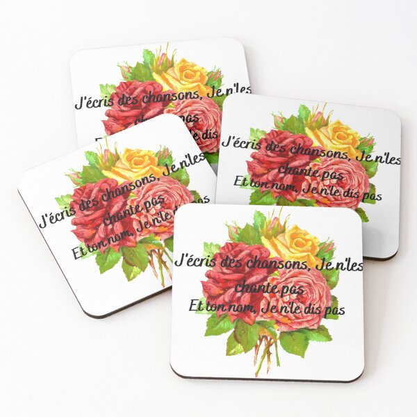 Item preview, Flowers with lyrics of a french indie song designed and sold by Phiiilo.