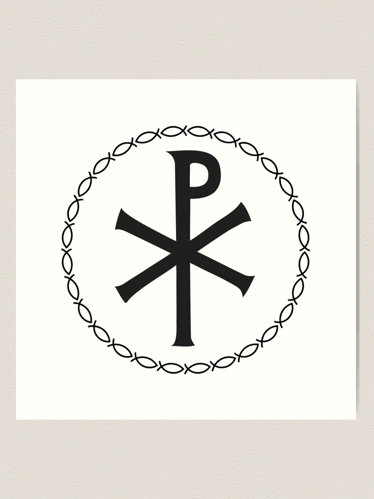 chi-rho-ichithys-frame-and-chi-rho-symbol-art-print-for-sale-by-molamode-redbubble
