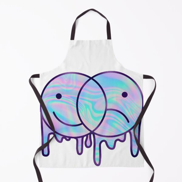 Item preview, trippy holo Happy Sad face designed and sold by ChaotiKatt.