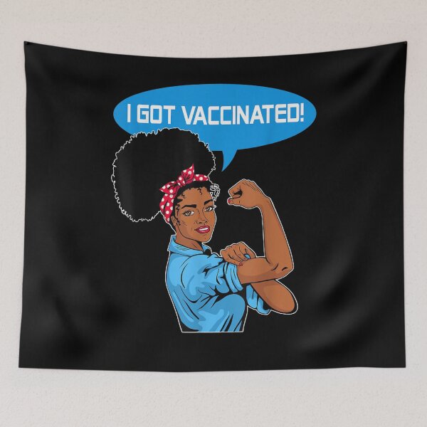 Item preview, Pro Vaccine I Got Vaccinated Black Girl Afro Queen For Women  designed and sold by maizreo.