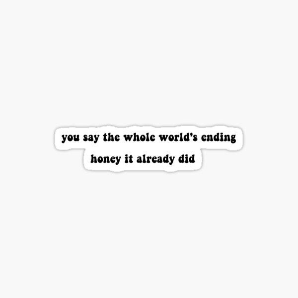 Item preview, bo burnham song lyric "you say the whole world's ending / honey it already did" designed and sold by -Biancaa-.