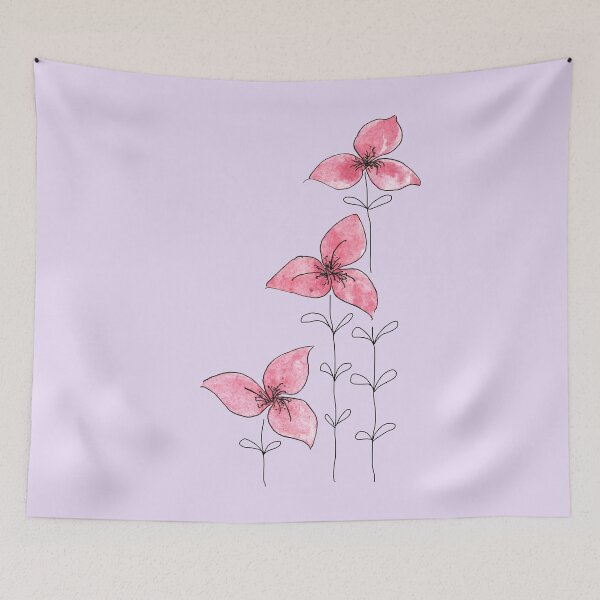 Item preview, Tulips Lover. Small Bloom . Pink flowers with leaves graphic drawing with watercolor elements. designed and sold by ZheltakovaIana.
